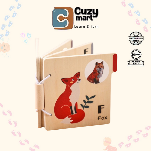 Montessori Wooden Animal Book