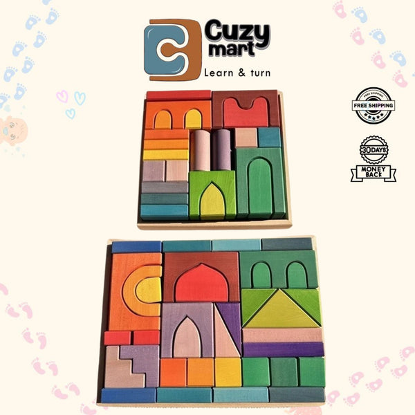 Rainbow Stacking Blocks for Kids