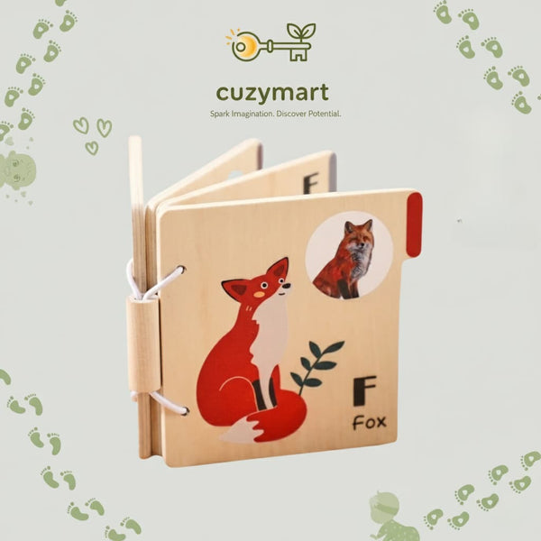 Montessori Wooden Animal Book