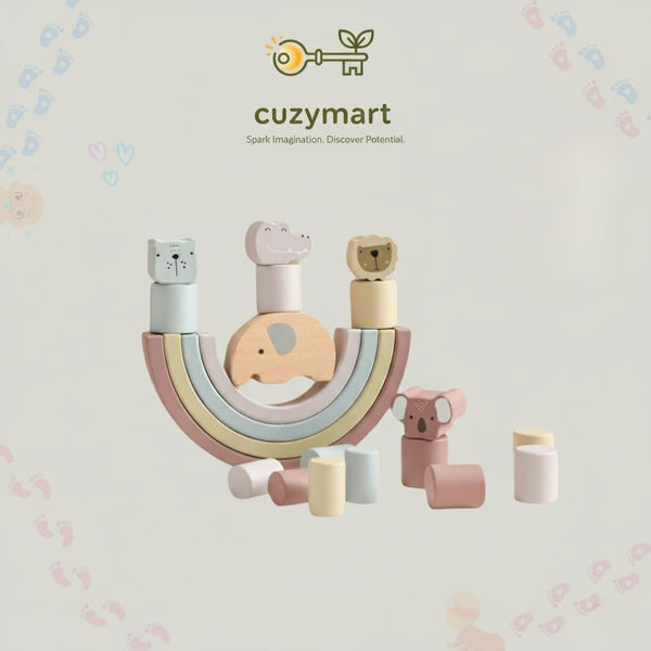 Wooden Animal Balance Stacking Toy