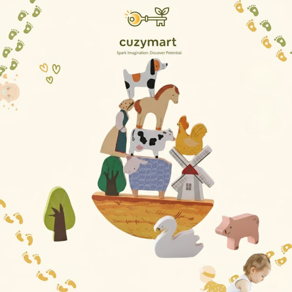 Wooden Farm Animal Montessori Set