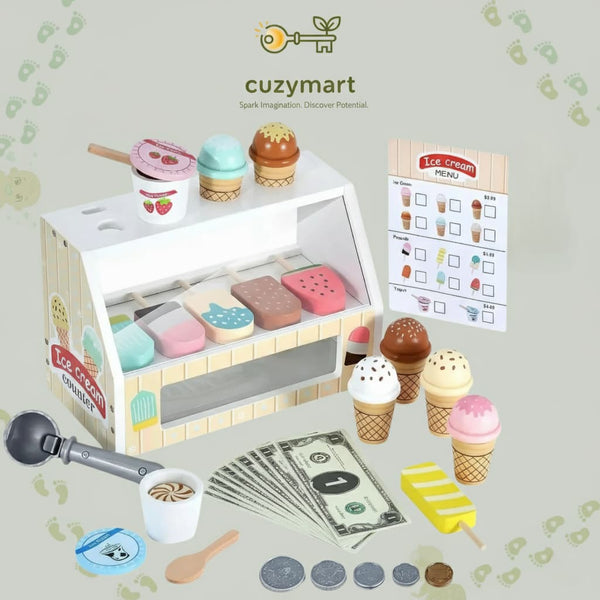 Wooden Ice Cream Play Set