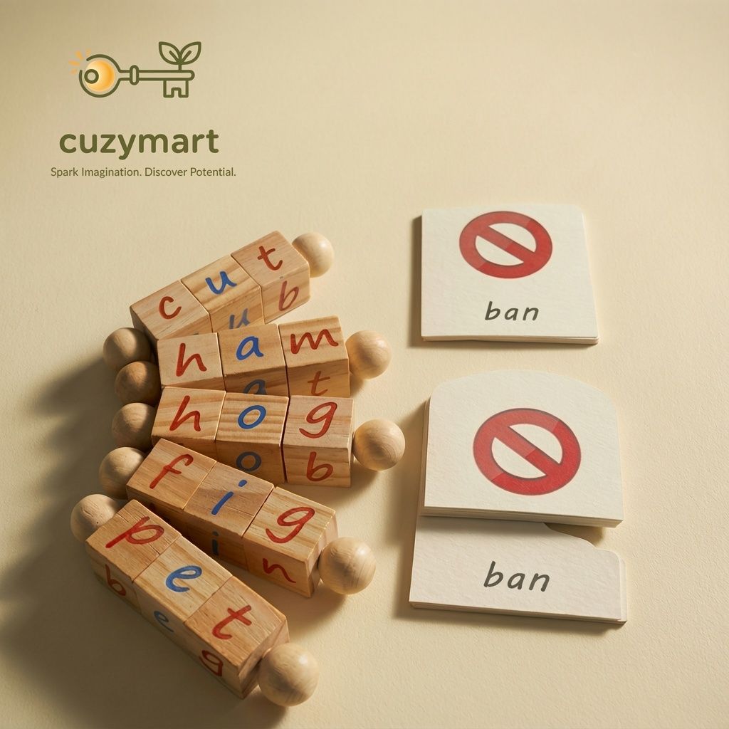 Montessori Wooden Phonetic Reading Blocks | CVC Word Builder & Sight ...