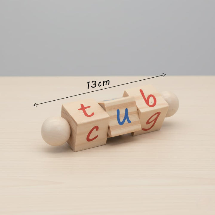 Montessori Wooden Phonetic Reading Blocks | CVC Word Builder & Sight ...